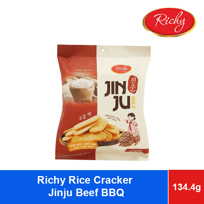 Richy Rice Cracker Jinju Beef BBQ 134.4gx 12 Bags wholesale product