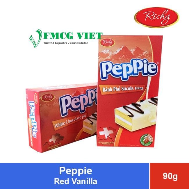 Peppie White Chocolate Pie Red Vanilla 90g x 24 Boxes wholesale product