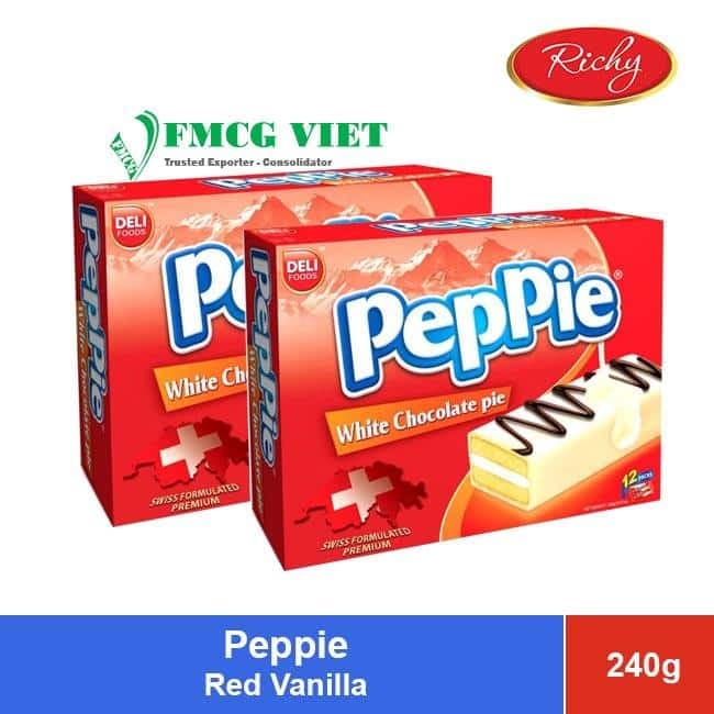 Peppie White Chocolate Pie Red Vanilla 240g x 14 Boxes wholesale product
