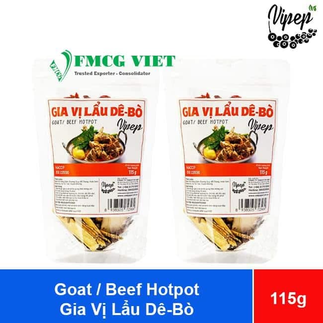 Vipep Goat/Beef Hotpot 115g x 10 Bags (Gia Vị Lẩu Dê/Bò) wholesale product