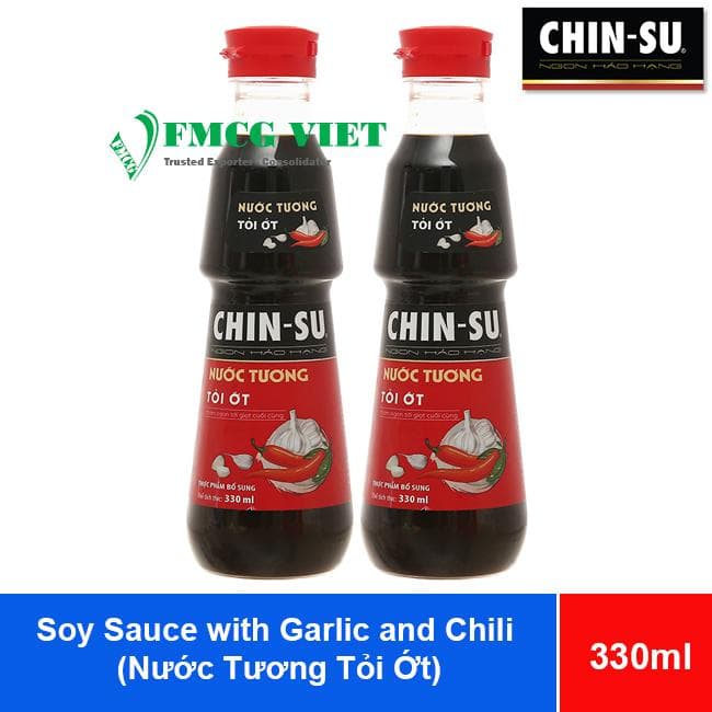 Chinsu Soy Sauce with Garlic and Chili Bottle 330ml x24 (Nước Tương Chinsu Tỏi Ớt) wholesale product