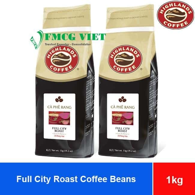 Highlands Coffee Full City Roast Coffee Beans 1kg x15 Bags wholesale product