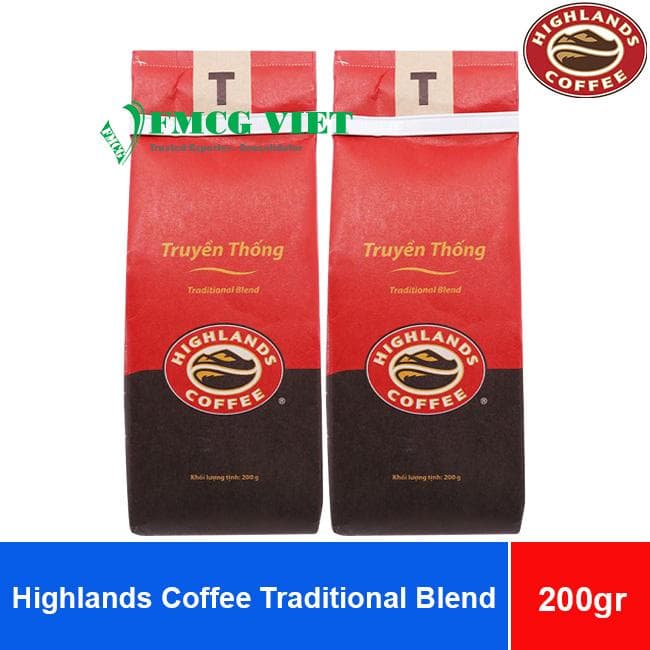 Highlands Coffee Traditiotinal Blend 200gr x12 Bags wholesale product
