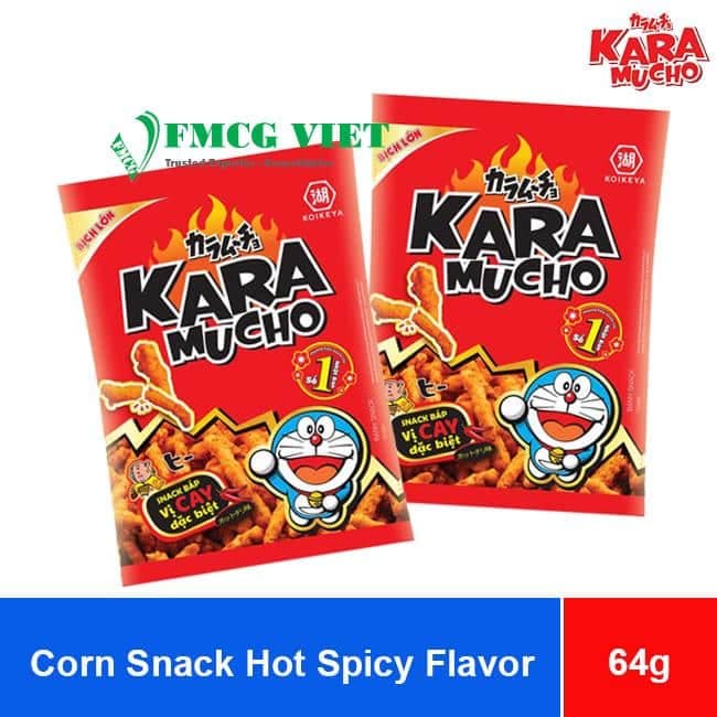 Koikeya Karamucho Corn Snack Hot Spicy Flavor 64g x 40 Bags wholesale product
