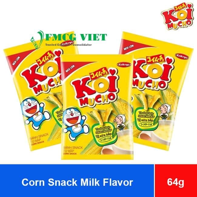Koikeya Koimucho Corn Snack Milk Flavor 64gr x 40 Bags wholesale product