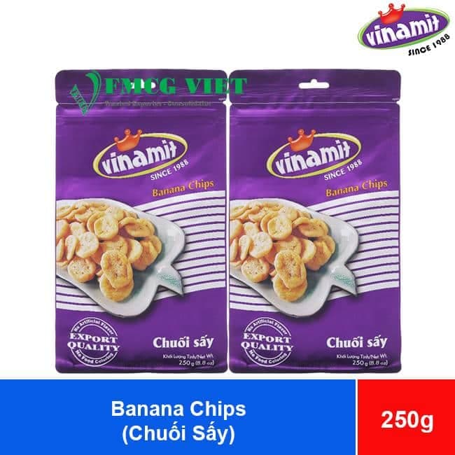 Vinamit Vacuum Fried Banana Chips 250g x 24 Bags wholesale product