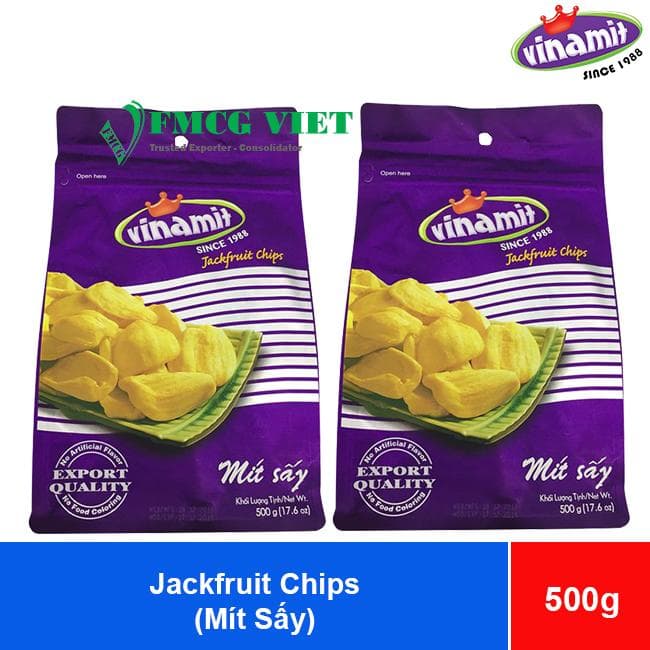 Vinamit Vacuum Fried Jackfruit Chips 500g x 10 Bags wholesale product