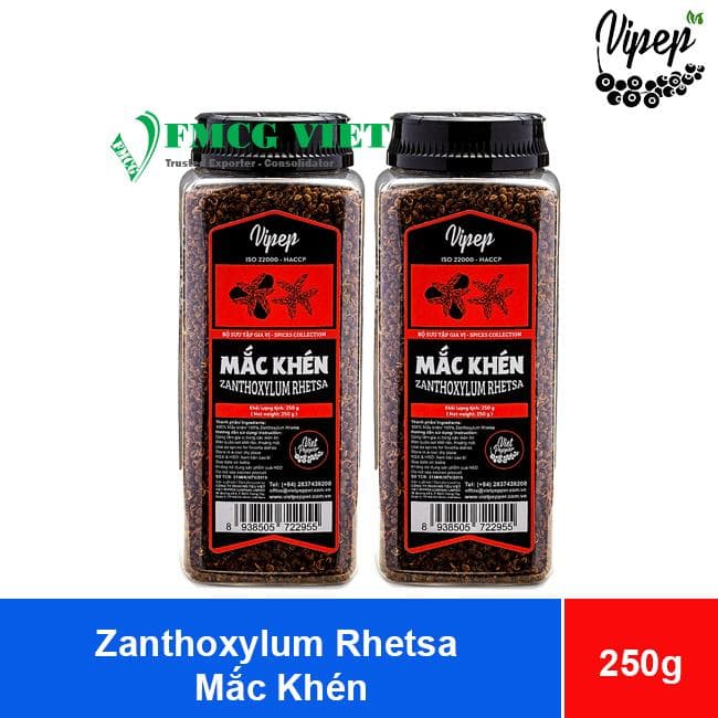 Vipep Zanthoxylum Rhetsa 250g x 16 Jars (Mắc Khén) wholesale product
