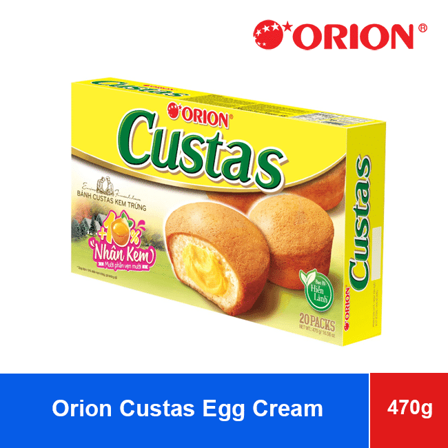 Orion Custas Egg Cream Soft Cake (23.5g x 20 packs) 470g x 8 Boxes wholesale product