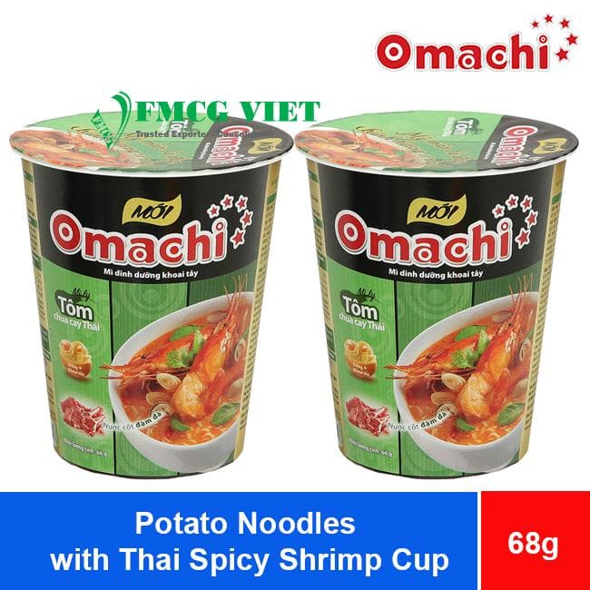 Omachi Potato Noodles with Thai Spicy Shrimp 68g x24 Cups wholesale product
