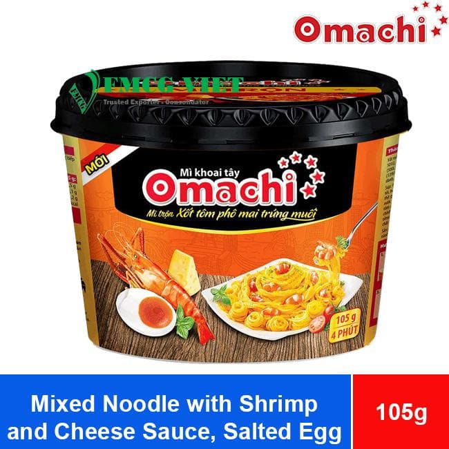Omachi Potato Mixed Noodle with Shrimp And Cheese Sauce, Salted Egg 105g x12 Bowls wholesale product