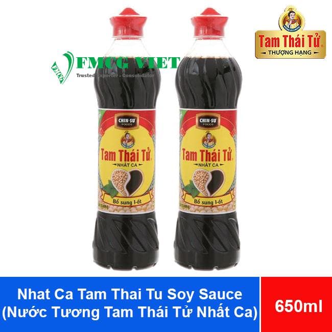 Nhat Ca Tam Thai Tu Soy Sauce with iodine 650ml x12 Bottles(Nước Tương Tam Thái Tử Nhất Ca Bổ Sung i-ốt) wholesale product