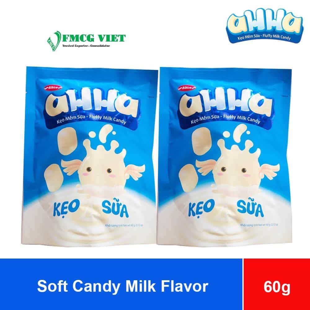 Bibica Ahha Soft Candy Milk Flavor 60g x 60 Bags wholesale product