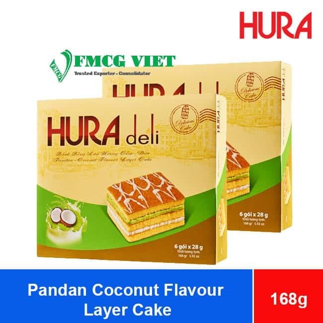 Bibica Hura Deli Pandan Coconut Flavour Layer Cake 168g x 10 Boxes wholesale product