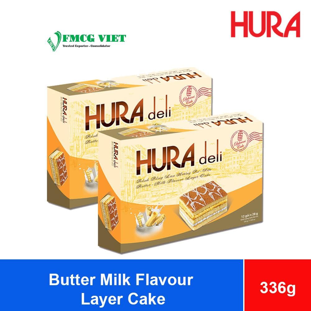 Bibica Hura Deli Butter Milk Flavour Layer Cake 336g x 10 Boxes wholesale product