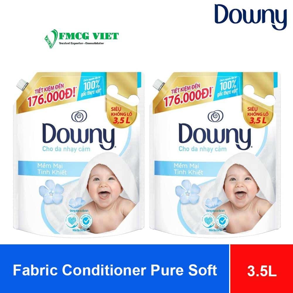 Downy Fabric Conditioner Pure Soft 3.5L x 4 Pouches wholesale product