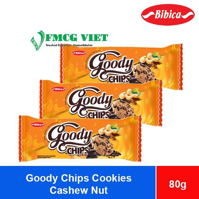 Bibica Goody Chips Cashew Nut Cookies 80g x 30 Bags wholesale product
