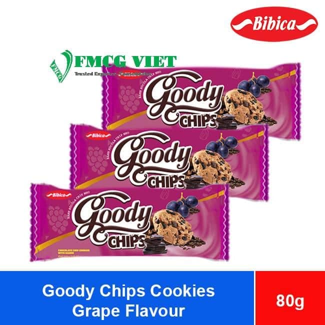 Bibica Goody Chips Grape Flavour Cookies 80g x 30 Bags wholesale product