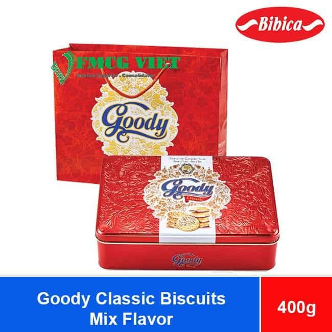 Bibica Goody Classic Biscuits Mix Flavour 400g x 12 Tin Box wholesale product