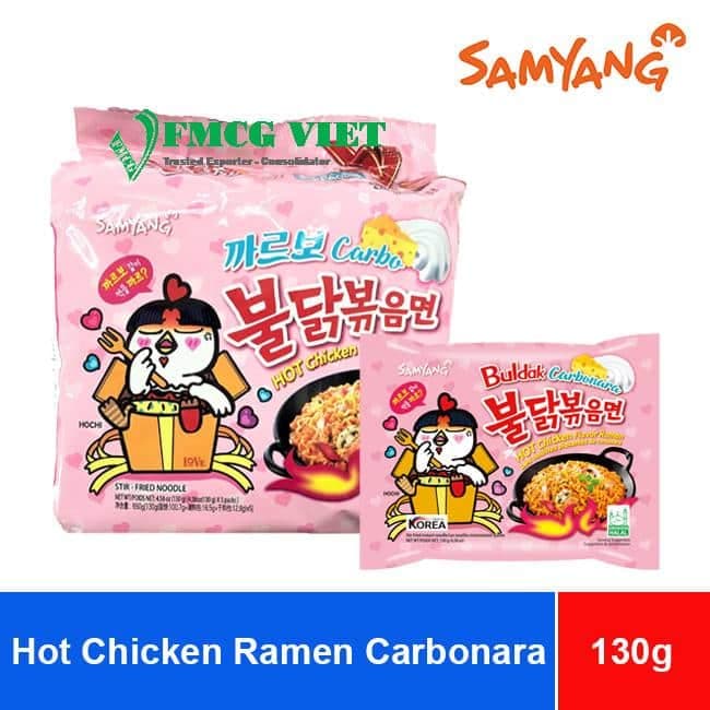 SamYang Buldak Ramen Noodles Hot Chicken Carbonara 130g x 40 Bags – Super Hot wholesale product