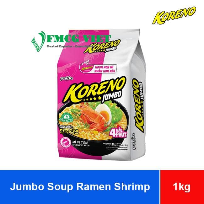 Koreno Jumbo Soup Ramen Noodles Shrimp Flavor 1kg x 10 Bags wholesale product