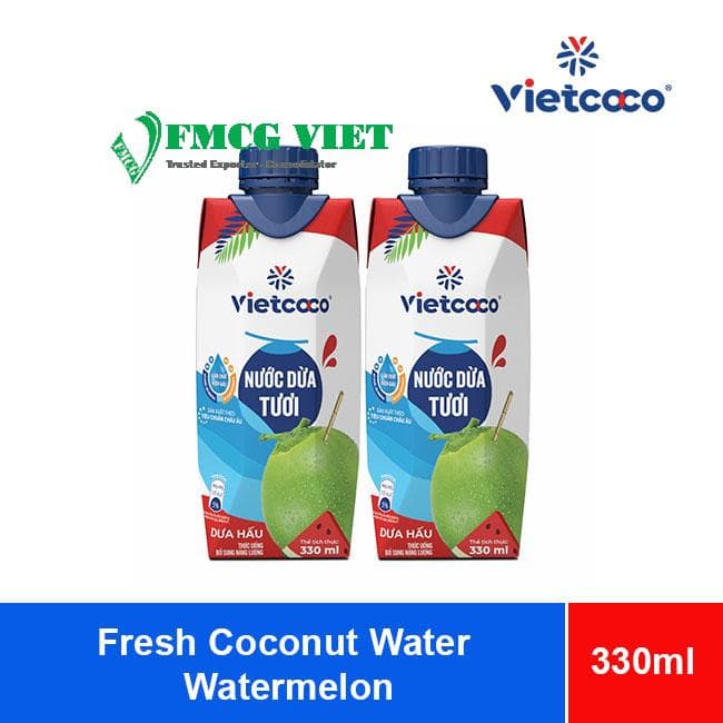 Vietcoco Fresh Coconut Water – Watermelon 330ml wholesale product