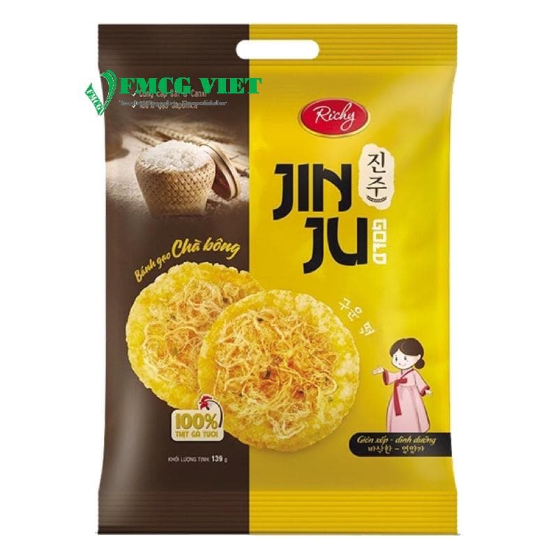 Richy Rice Cracker Jinju Rice Cracker 303g x 10 – Korean – Chicken Shreded wholesale product