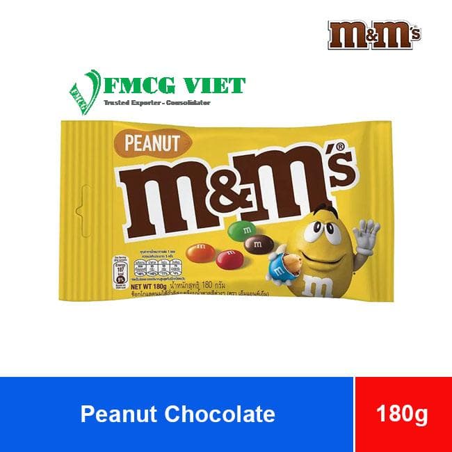 M&M Peanut Chocolate 24 packs x 180g wholesale product