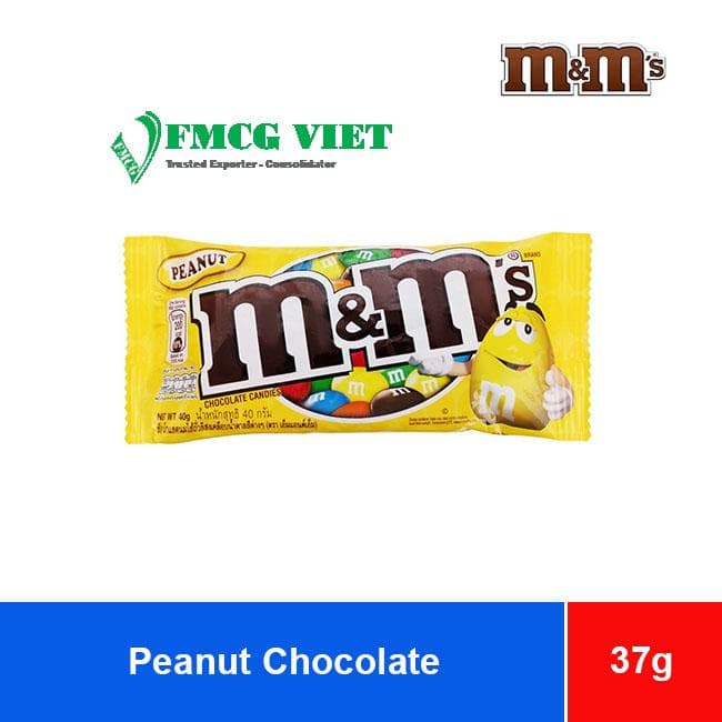 M&M Peanut Chocolate 9 boxes x 24 packs x 37g wholesale product