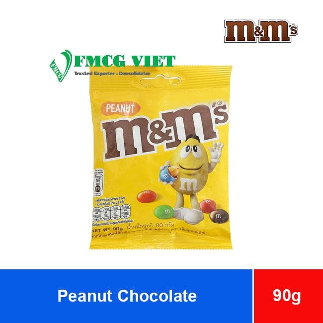 M&M Peanut Chocolate 9 boxes x 12 packs x 90g wholesale product