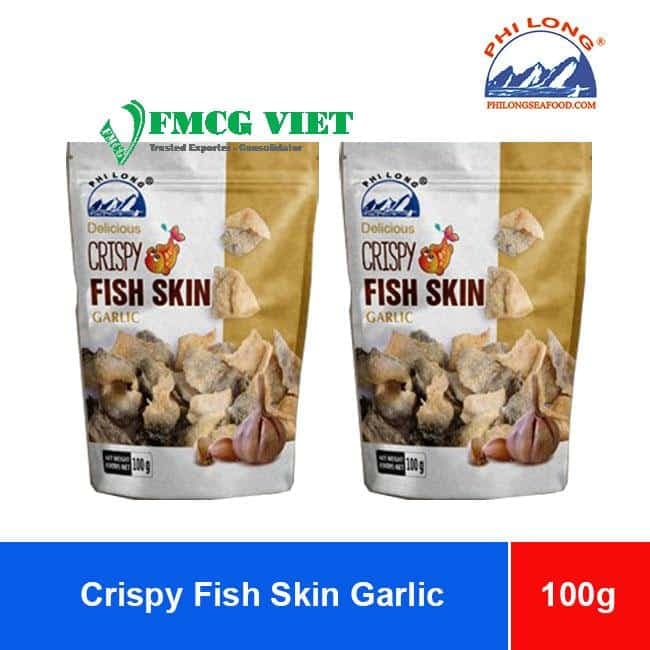 Phi Long Crispy Fish Skin Garlic 100g wholesale product