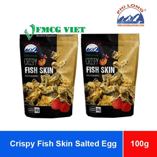 Phi Long Crispy Fish Skin Salted Egg 100g wholesale product