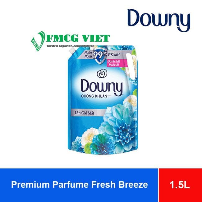 Downy Fabric Softener Conditioner Premium Parfume Fresh Breeze 1.5L x 9 Pouches wholesale product