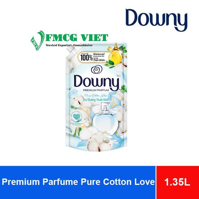 Downy Fabric Softener Conditioner Premium Parfume Pure Cotton Love 1.35L x 9 Pouches wholesale product