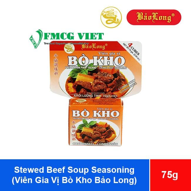 Bao Long Soup Seasoning with Stewed Beef flavor (Viên Gia vị Bò Kho Bảo Long) wholesale product