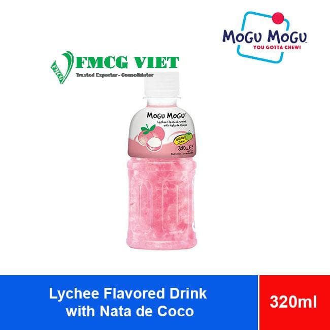 Mogu Mogu Lychee Flavored Drink with Nata de Coco 320ml x 24 Bottles wholesale product