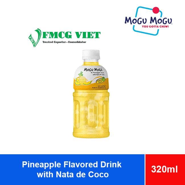 Mogu Mogu Pineapple Flavored Drink with Nata de Coco 320ml x 24 Bottles wholesale product