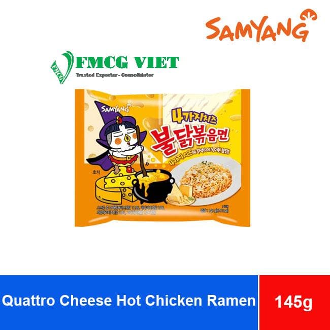 SamYang Buldak Quattro Cheese Ramen Noodles Hot Chicken 145g x 40 Bags wholesale product