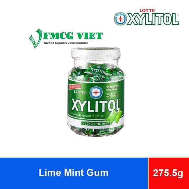 Lotte Xylitol Chewing Gum Lime Mint 275.5g wholesale product