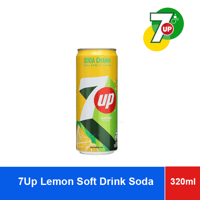 7Up Lemon Soft Drink Soda Can 320ml x 24 wholesale product