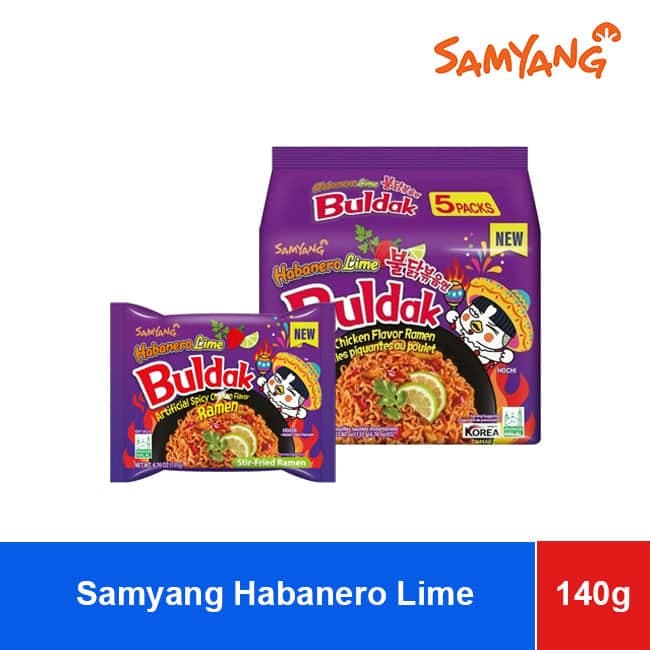 SamYang Buldak Habanero Lime Stir Fried Ramen Hot Chicken 135g x 40 Bags – Extremely Spicy wholesale product