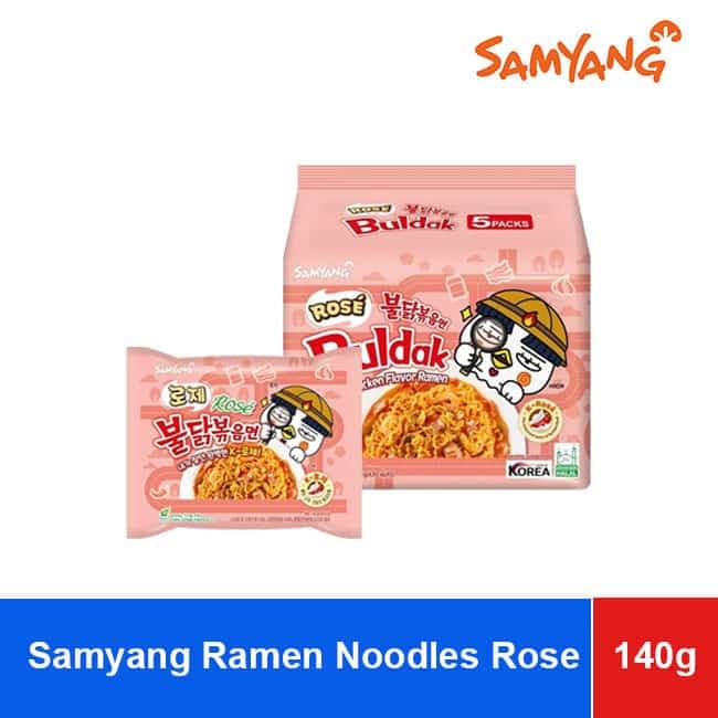 SamYang Buldak Fried Noodles Hot Chicken Stir Fried Ramen Rose 140g x 40 Bags – Extremely Spicy wholesale product