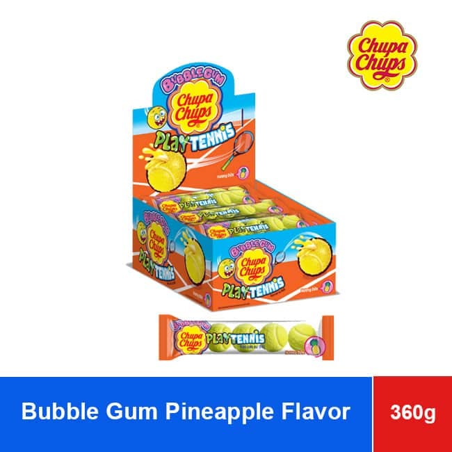 Chupa Chups Candy Play Tennis Bubble Gum Pineapple 360g wholesale product