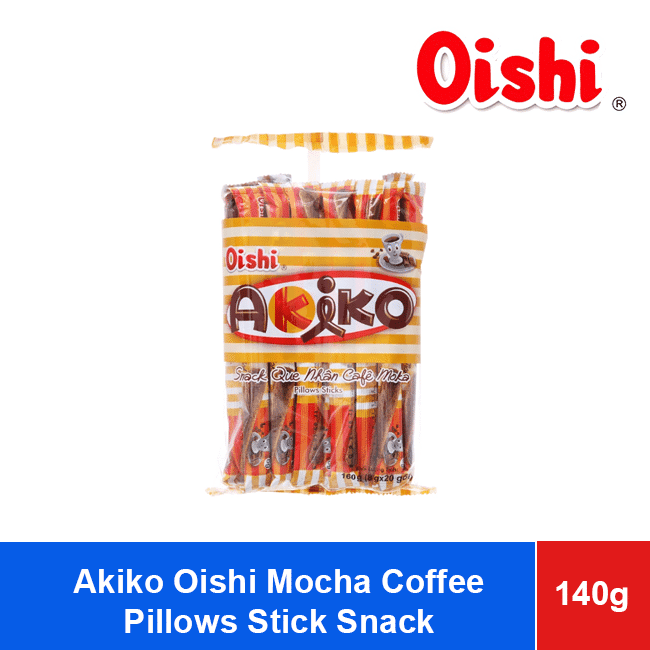 Akiko Oishi Mocha Coffee-Pillows Stick Snack 140g wholesale product