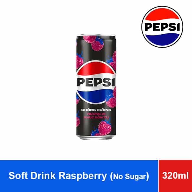 Pepsi Soft Drink Raspberry No Sugar 320ml x 24 Cans wholesale product