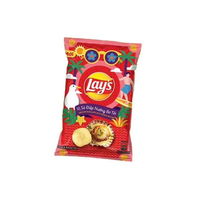 Lays Snack Potato Chips Snacks Grilled Scallops with Butter and Garlic 50g wholesale product