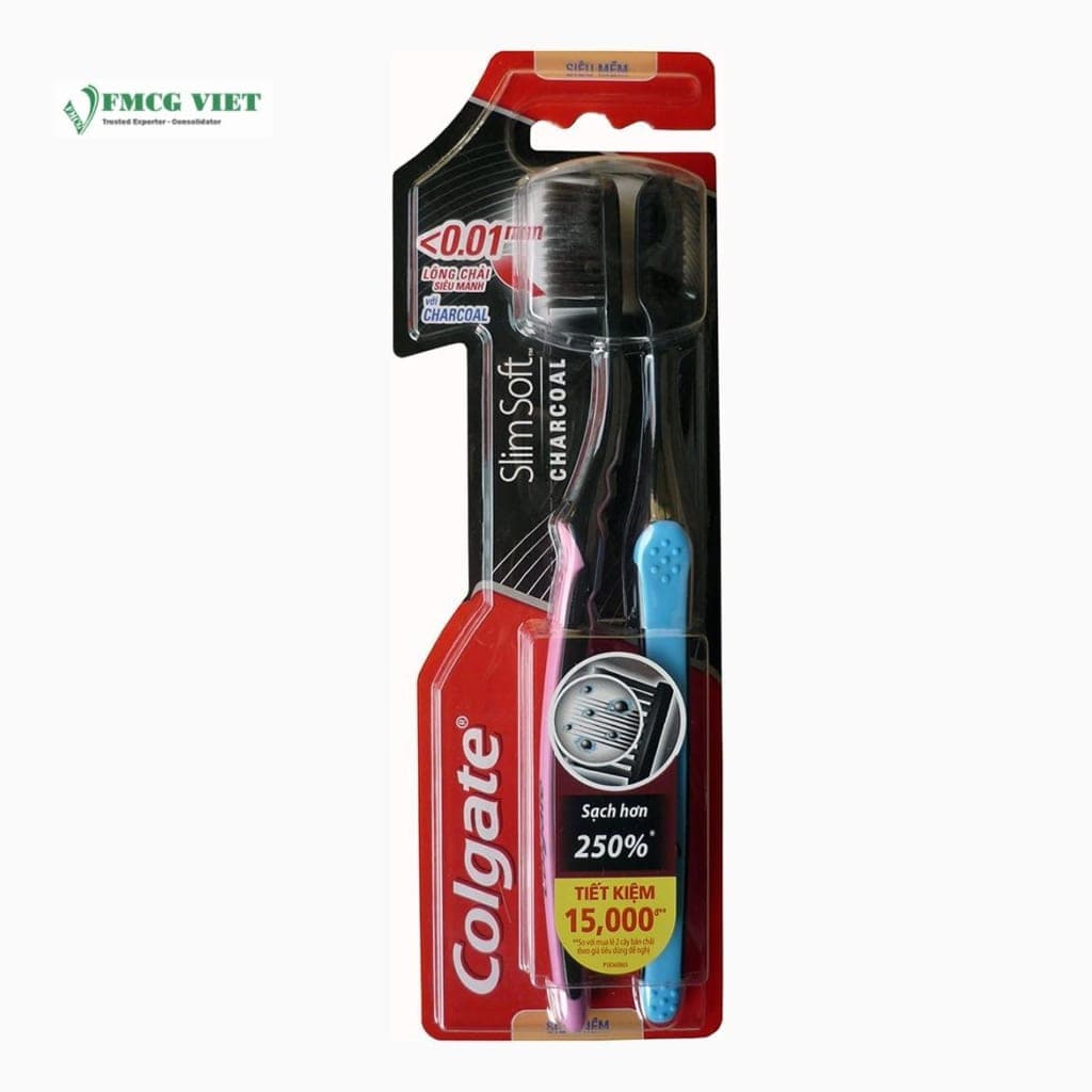 Colgate Toothbrush Charcoal Slim Soft Twin wholesale product