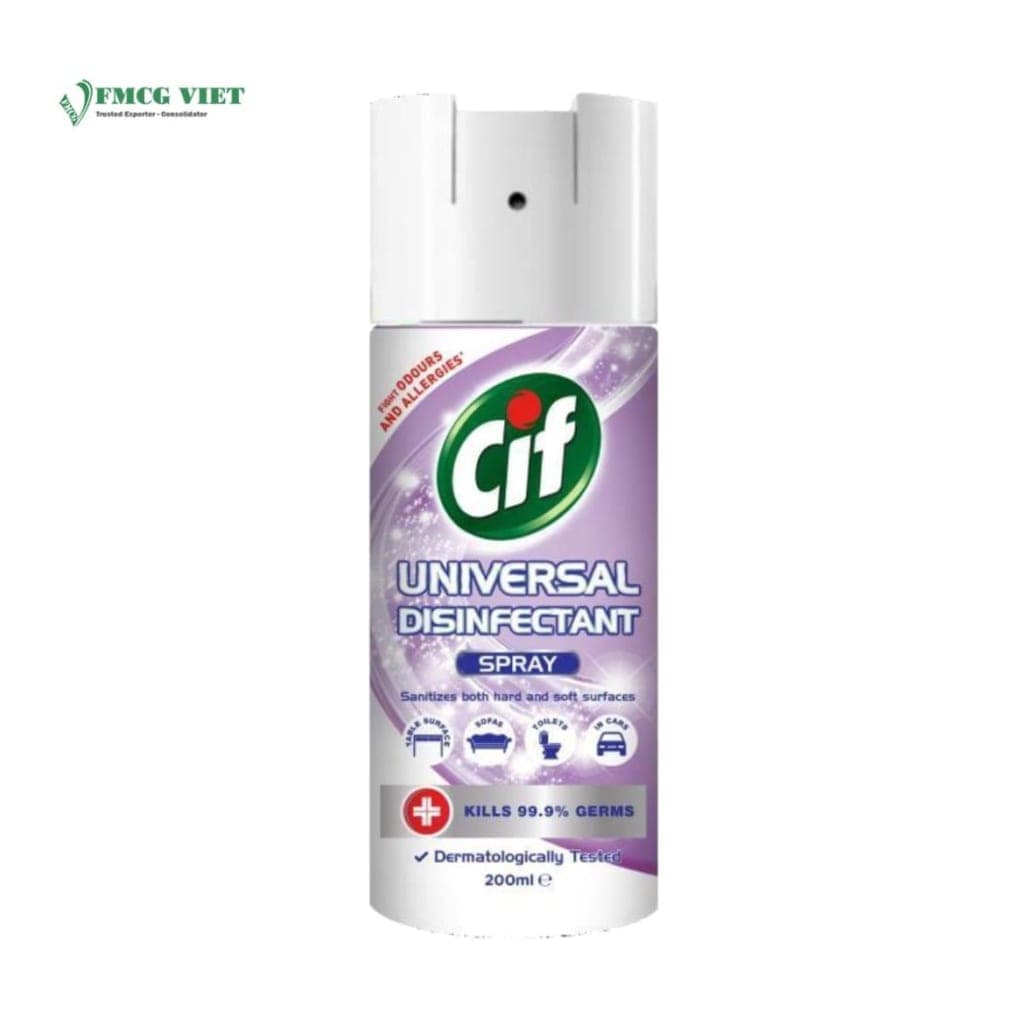 Cif Surface Cleaner Spray Can 200ml All In 1 Disinfectant Aerosol Purple wholesale product