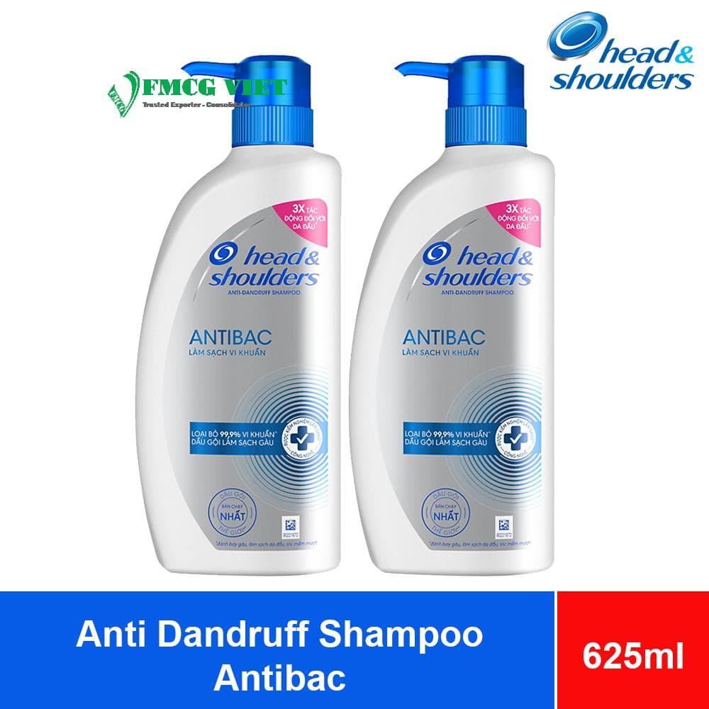 Head & Shoulders Anti Dandruff Shampoo Antibac 625ml x 6 Bottles wholesale product