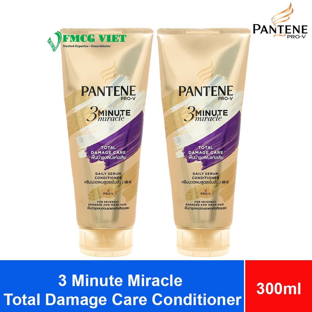 Pantene Hair Conditioner 3 Minute Miracle Total Damage Care 300ml x12 Tubes wholesale product